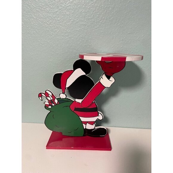 Disney Santa Mickey Mouse Cookie Butler Wood Tray - Picture 2 of 10